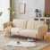 Modern Couch 81'' W Teddy Fleece Convertible Sofa Sofa Loveseat