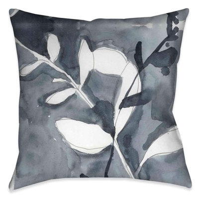 Grayscale Branches Throw Pillow