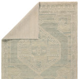 Jaipur Living Sarosh SEV08 Handknotted Medallion Green and Cream Area Rug (8'x10')