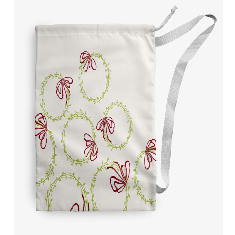 Sac à linge Simple Christmas, Moyen (H 36 po x l 28 po), Vert
