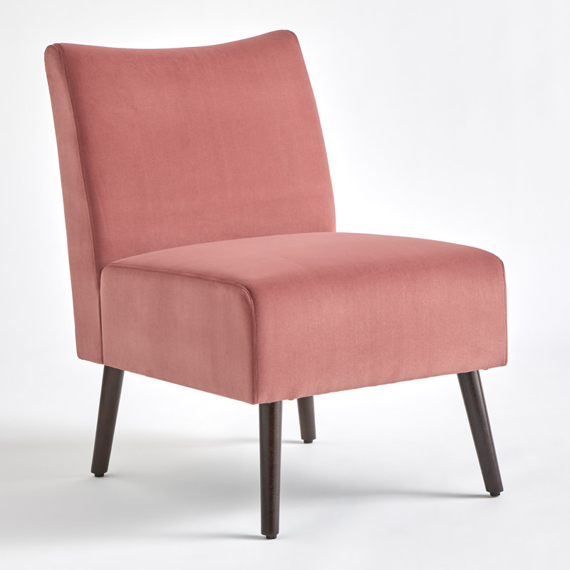 Chaise Petula, Velours rose rustique