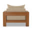 Chaise de patio en teck avec coussins Nathanson