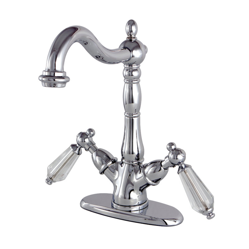 Kingston Brass Wilshire Two-Handle 1-or-3 Hole Deck Mount Vessel Faucet, Chrome