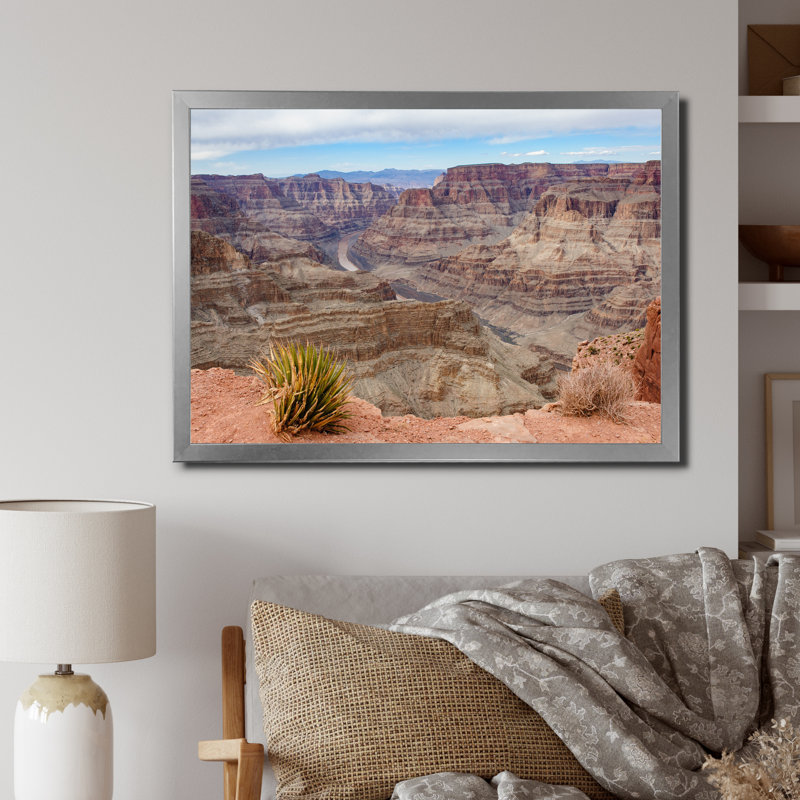 Grand Canyon à l'Ouest de l'Arizona II, Cadre photo argenté, H 34 po x l 44 po x P 1,5 po