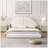 Unique Arched Boucle Bed With Small Table