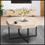 Table basse en bois octogonale rétro avec patchwork artisanal 30 pouces-157636690