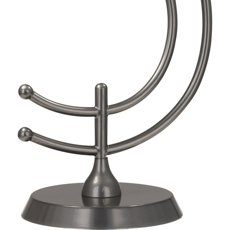 Charlee Adjustable Metal Desk Lamp, Ascot White, Gunmetal