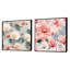 Seaside Elegance - motif tropical - ensemble de 2 collages floraux carrés-101865081-101865082