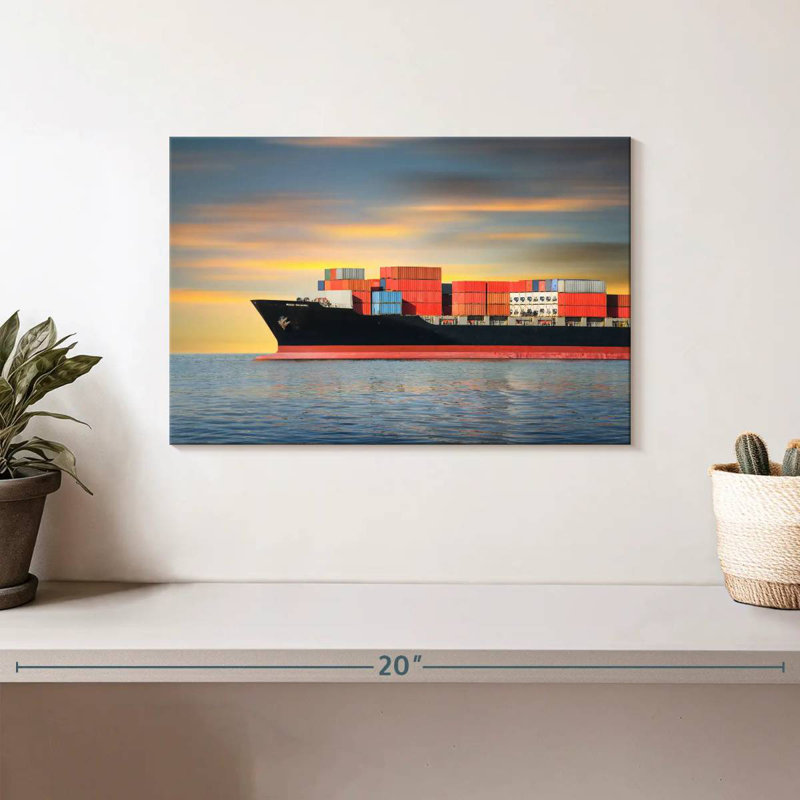 Cargo Ship, 8" H x 12" W
