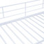 Lit superposé en métal avec rangement latéral et garde-robe en blanc, pour un rangement de longue durée et peu encombrant-2040365697-2040365696