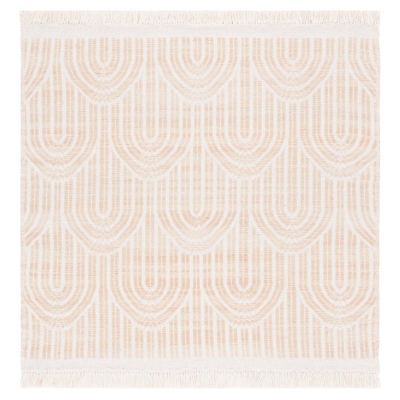 Koletyn Hand Woven Wool Abstract Rug, Square 6'