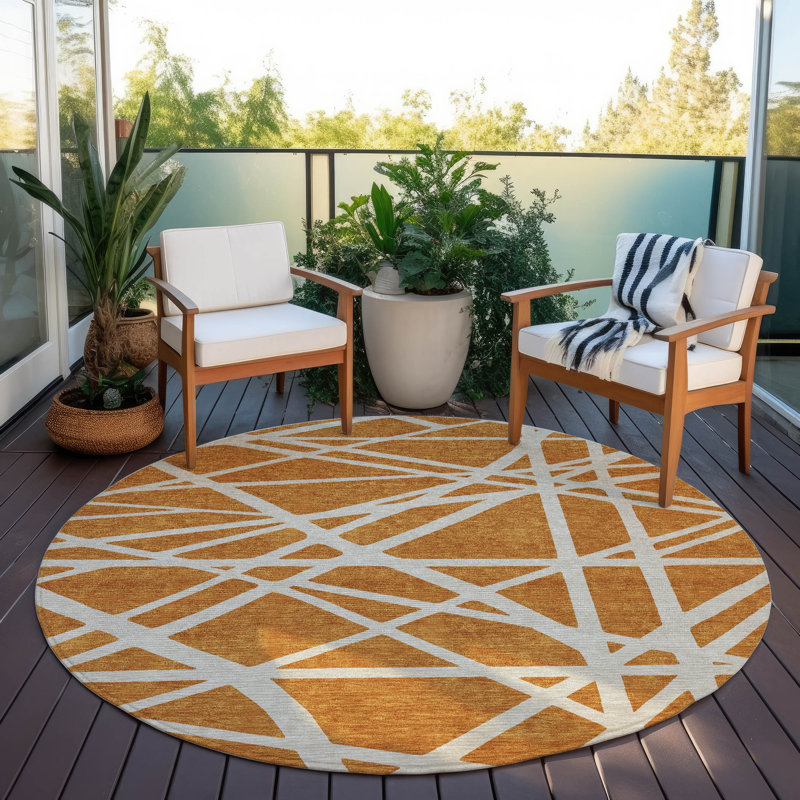 Tapis intérieur / extérieur lavable Zephina , 8 pi x 8 pi