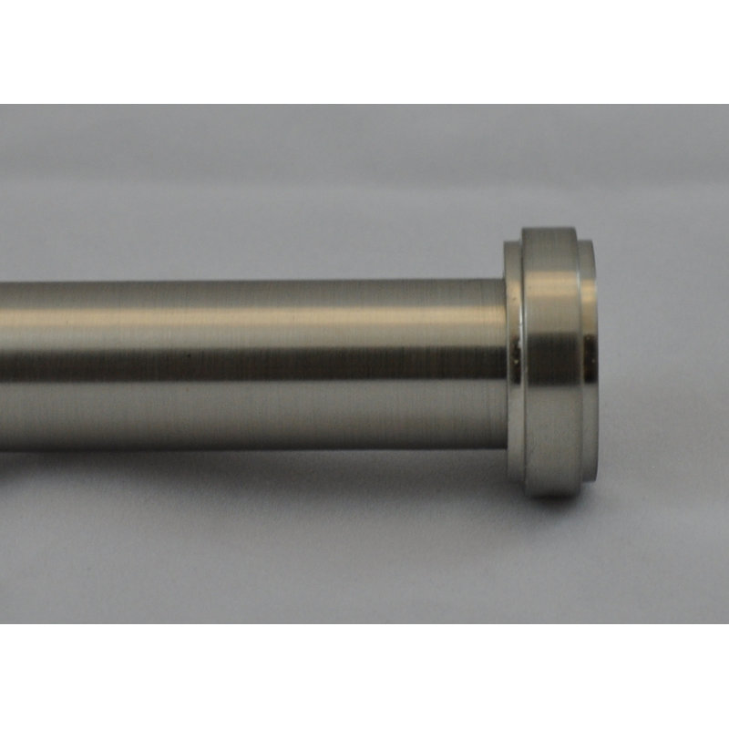 Tringle à rideaux simple réglable 0,75 po Nemec, H 1 po x l 84 po x P 1 po, Acier brossé