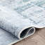Tapis gris / bleu en chenille tissé à la machine Xadiel-87046161
