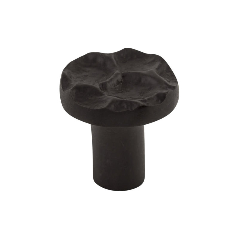 Cobblestone 1 1/8" Diameter Round Knob, Coal Black, 1 1/8" Knob Diameter