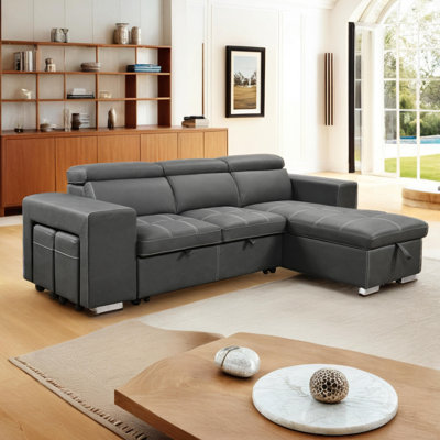 Canapé-lit modulaire réversible en L de 102,7 po Dorla