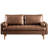 Aisha 70" Faux Leather Square Arm Loveseat-91527611