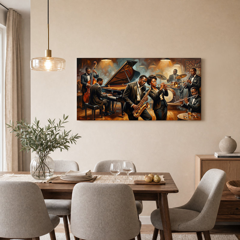 Art mural sur toile Jazz, L 40 po x H 20 po