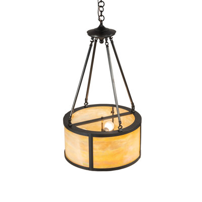 Luminaire suspendu tambour géométrique 4 lumières Pomona