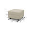 26" Beige and Black Faux Leather Storage Ottoman