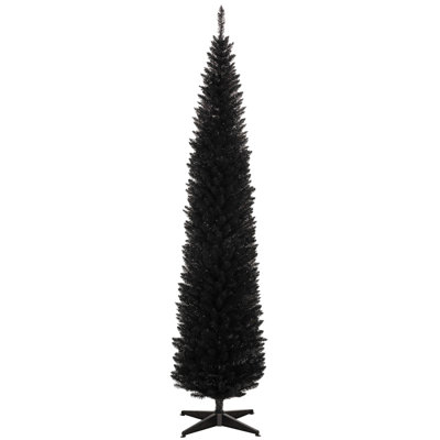 Arbre de Noël 8 pi avec 818 pointes réalistes et un support en plastique durable, parfait pour les espaces compacts
