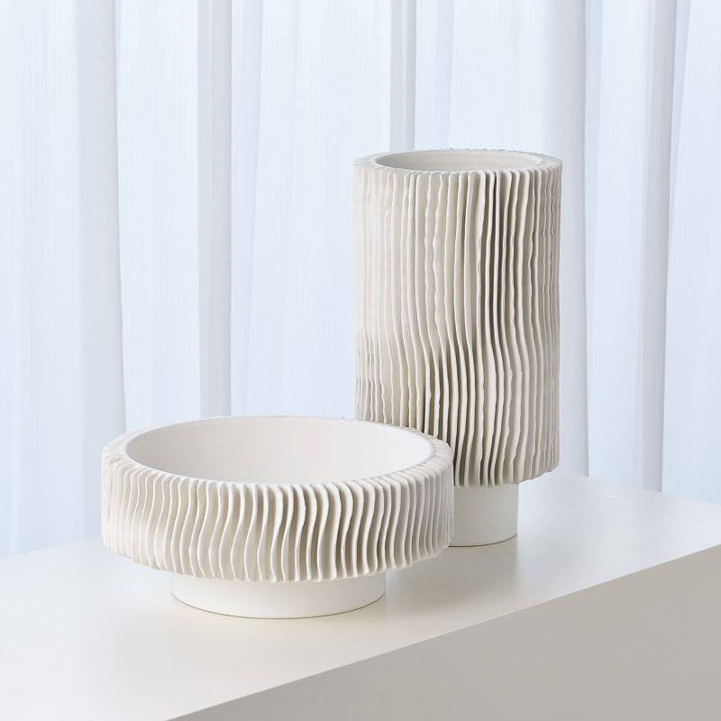 Radiator Vase-Matte White-Low