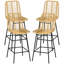 Ensemble de tabourets de bar en rotin-268800775