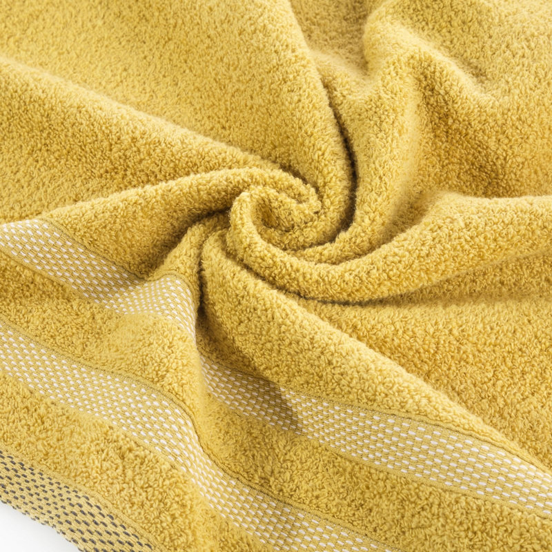 Ivanya Midweight Jacquard Fingertip Towel, Mustard