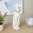 Jasonanthony Polystone Sitting Dog Decorative Cream Sculpture with Gold Collar