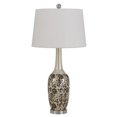 Ensemble de lampes de table de chevet en acier brossé 30 po Emilian