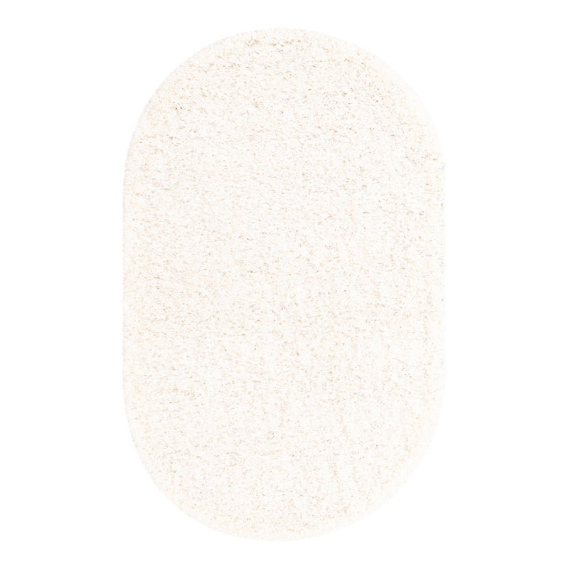 Tapis blanc neige Roshane, Ovale 3 pi 1 po x 5 pi 3 po