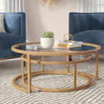Evie Glass Top Nesting Coffee Table