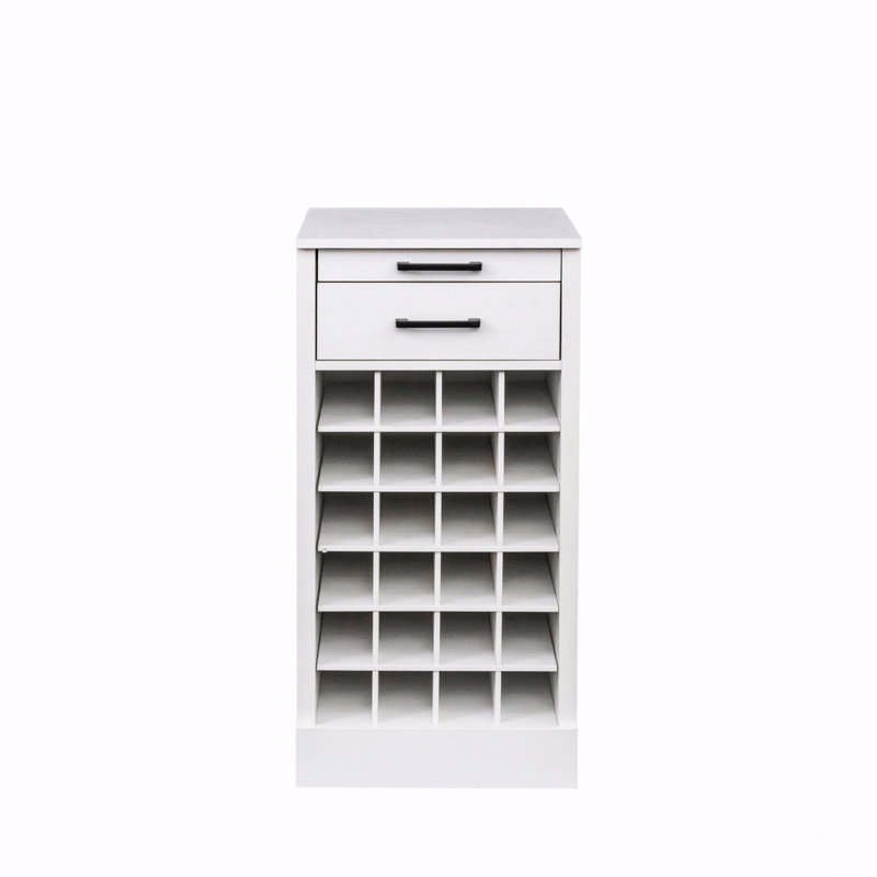 Buffet Cabinet, Modular 24 Wine Bar, White