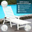 Chaise longue en résine de polyester toutes saisons de qualité supérieure avec roues et porte-gobelet-1370212178