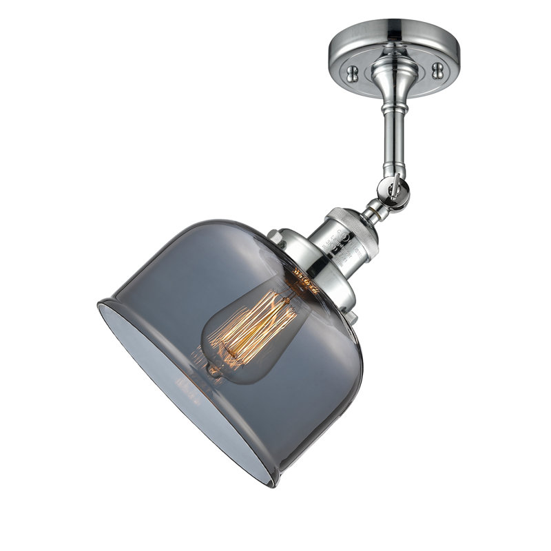 Fullerton Armed Sconce, 12" H x 8" W, Clear Black