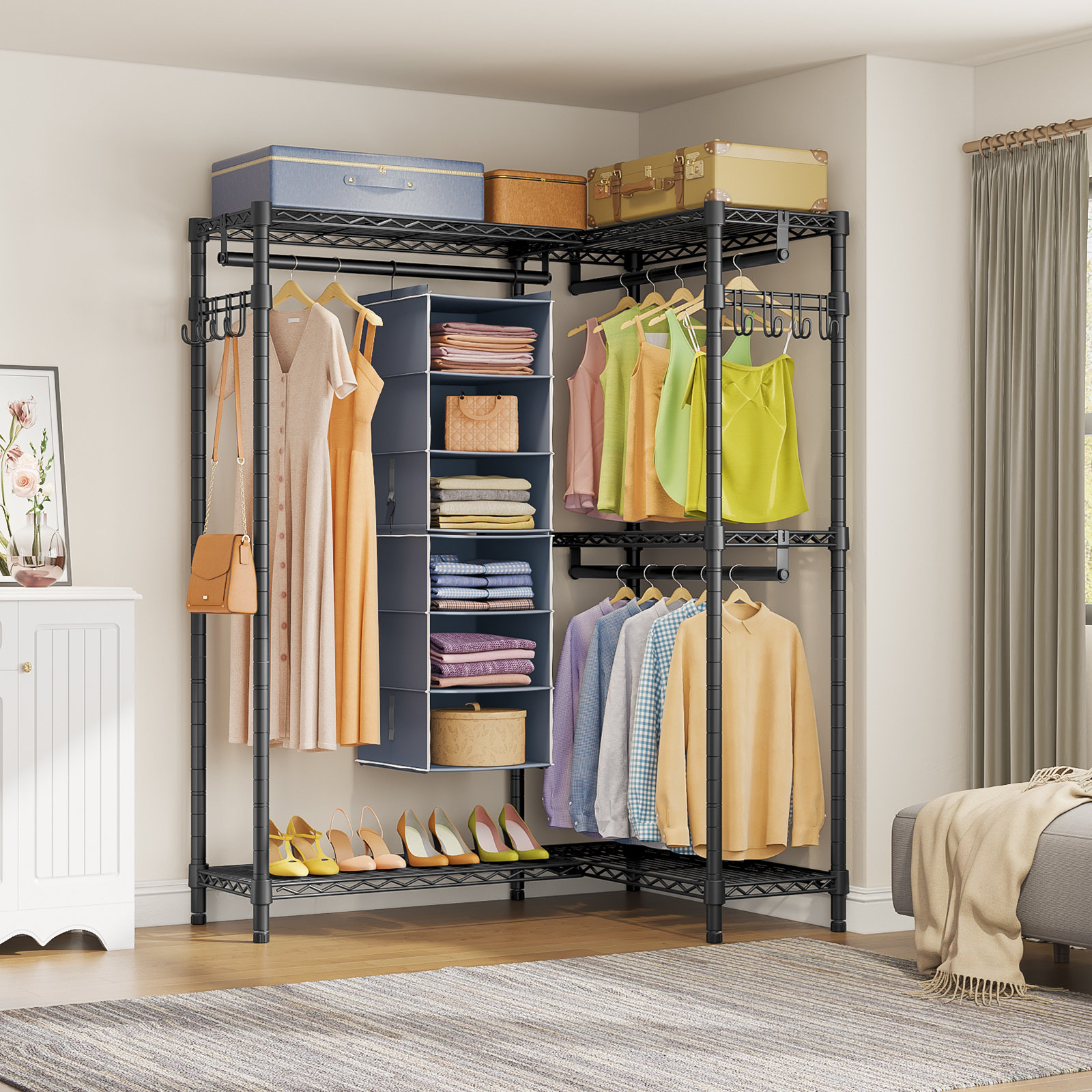 Rebrilliant Mato 43.3'' Metal Clothing Rack | Wayfair