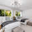 Theis 22in. 6 light Semi Flush Mount Sputnik Chandelier Modern Linear Kitchen Ceiling Mount Light-1800823241