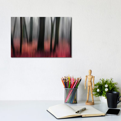 Red Wood 1 Piece Wrapped Canvas Wall Art