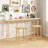 Gracie Oaks 25.5" Counter Height Stool With Footrest & Solid Wood Frame Natural-1267443641
