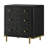 3-drawer Nightstand Black