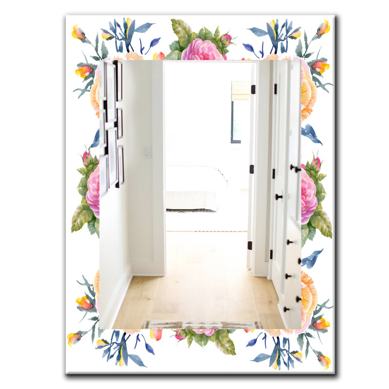 Miroir mural fleur 34, H 39,4 po x l 29,5 po