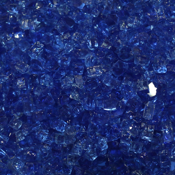 Cobalt Blue Reflective Tempered Fire Glass, 1/4 Inch