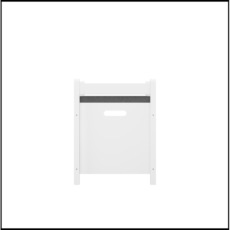Banc avec rangement rabattable et siège souple, Blanc