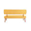 Élégant canapé 2 places de couleur unie jaune, 55,1 po x 30,7 po x 25,2 po | Structure en bois massif, tissu 100% polyester facile à nettoyer | Style rustique américain traditionnel, pieds en bois de charme, parfait pour les salons confortables-1835065878