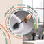 Porte-brosse de toilette arqué en métal avec base lestée et poils en silicone Acento, noir mat et or-126150893