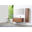 Armoire latérale de salle de bain murale en contreplaqué de bois naturel plaqué figure noyer