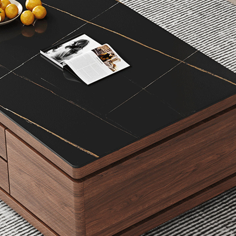 Table basse moderne de style nordique, Noir, H 19,7 po x l 51,2 po x P 27,6 po