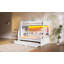 Lit simple superposé au dessus d'un lit double avec escalier de rangement, lit gigogne, tablettes de rangement, DEL et USB-1720330707