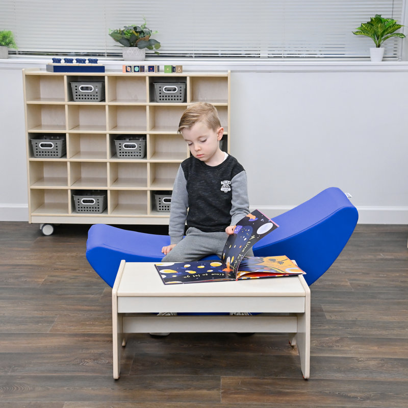 Chaise berçante pour enfants Happy Kids, sièges de classe flexibles, sièges actifs pour jeunes apprenants, chaises banane pour enfants, bleu