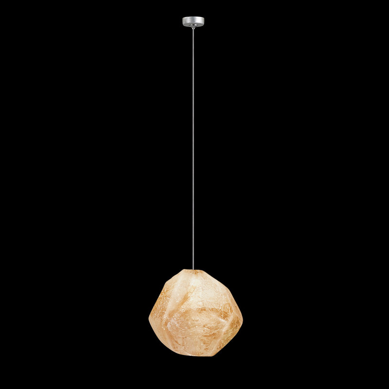 Natural Inspirations 1 - Light Pendant, Silver/Natural Quartz